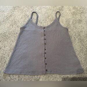 Free with purchase over $30 / American Eagle Ribbed Cropped Button Tank Size M
